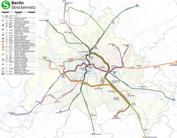 Streckennetz S Bahn Berlin Plan - Das Berliner U-Bahn-Archiv - Netzspinnen