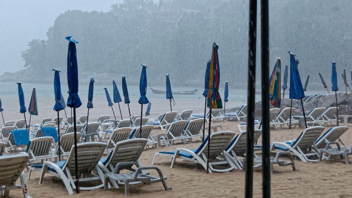 maltempo in spiaggia