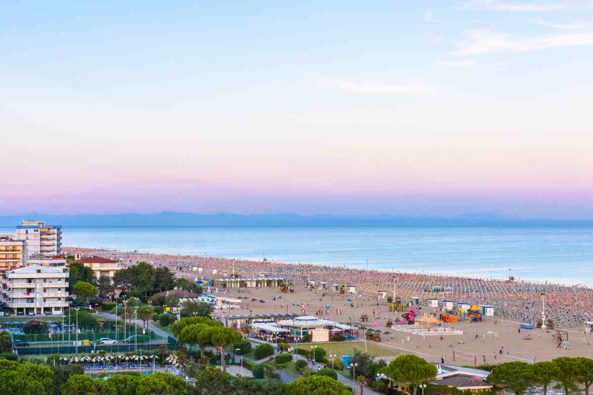 Panorama sulla spiaggia di Bibione 