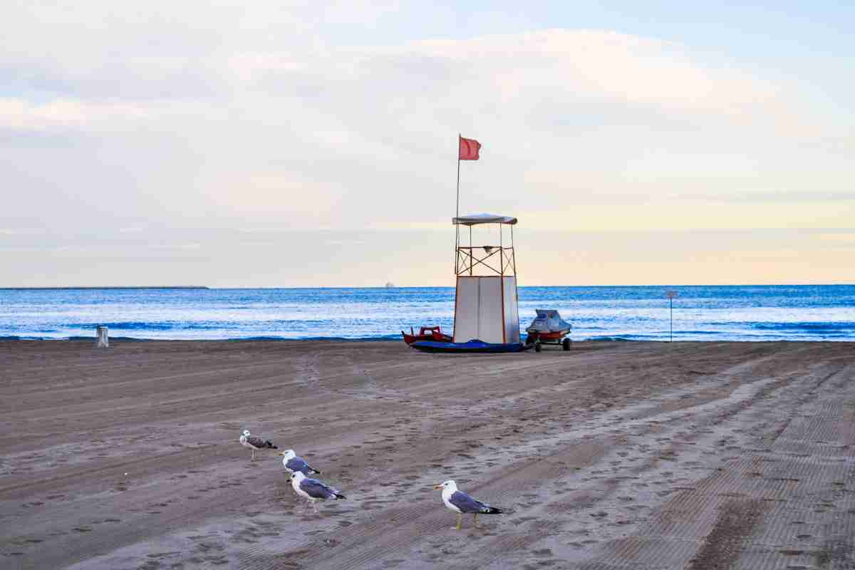 uno scorcio della spiaggia del Lido di Venezia 