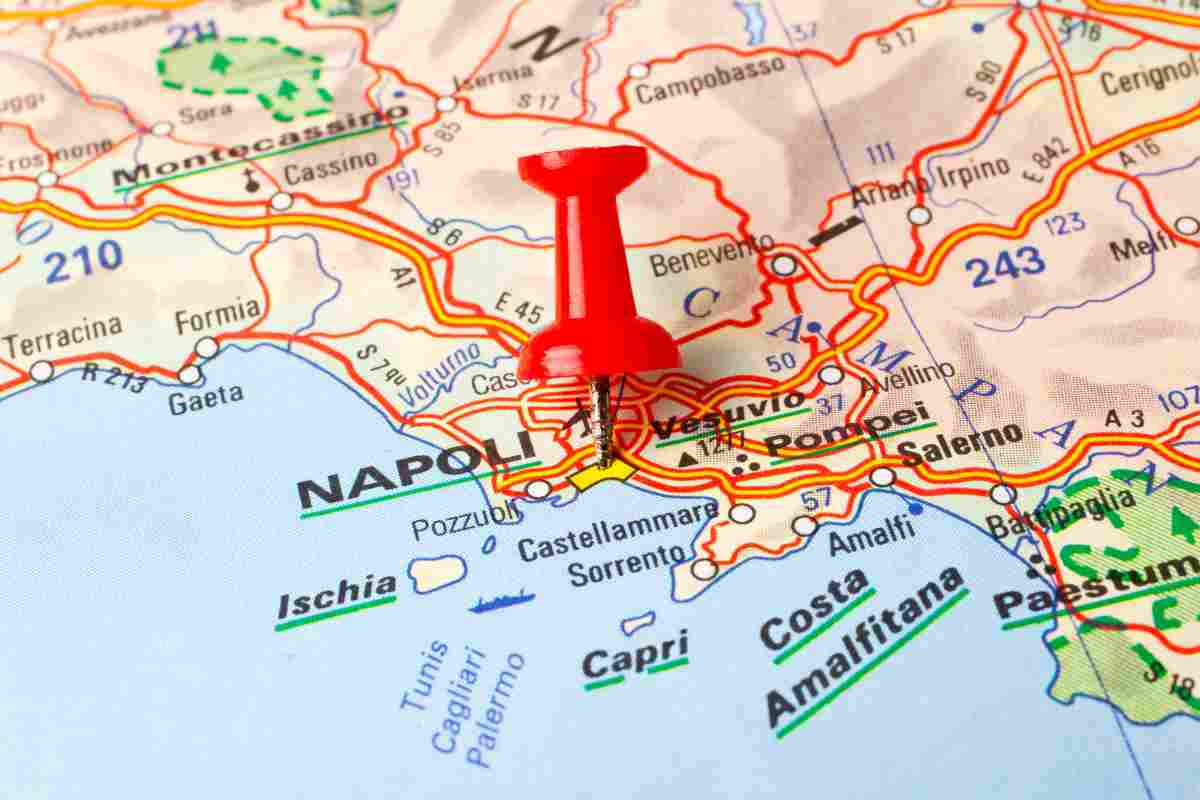 Cartina di Napoli per la guida su cosa vedere a Napoli in due giorni