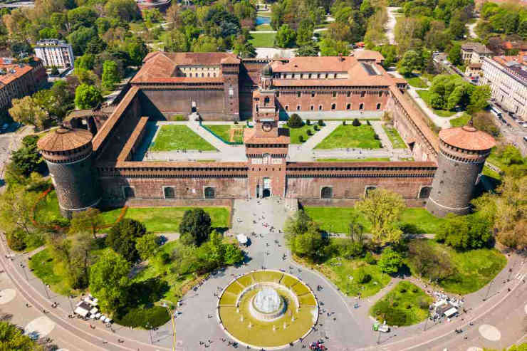 Castello Sforzesco visto dall'alto