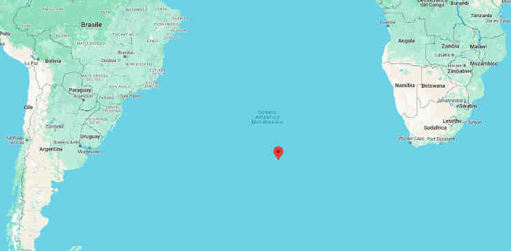 Tristan da Cunha al centro dell'Oceano Atlantico