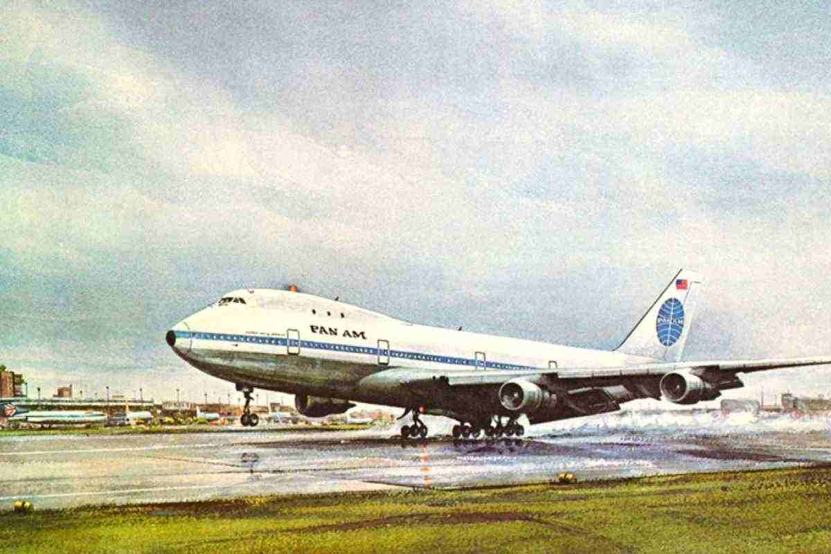 aereo pan am pista prato aeroporto sfondo