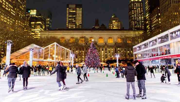 Pattinaggio sul ghiaccio Bryant Park